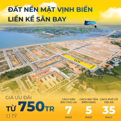 BẤN LÔ KỀ GÓC MẶT BIỂN 159M2 - KHU ĐÔ THỊ VỊNH AN HÒA NGAY SÂN BAY CL