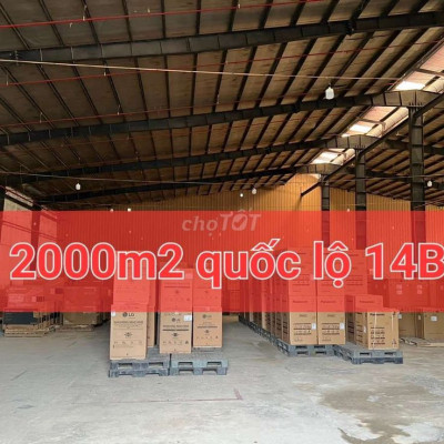 Cho thuê kho 2000m2 pccc tự động như hình giá 70tr/tháng