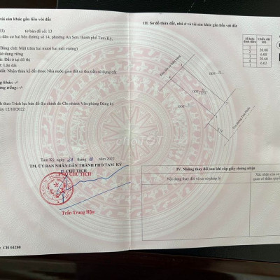 CẦN BÁN ĐẤT MẶT TIỀN ĐƯỜNG THÁI PHIÊN PHƯỜNG AN SƠN