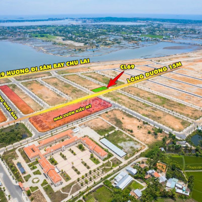 Hàng ngoại giao lô góc 224m2 ngang 9,5m CL69 đường 25m tại vịnh an hòa