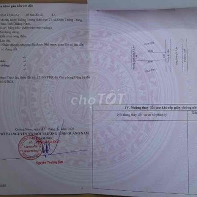 đất sổ hồng, 100m2 đường nhựa 17,5m phường Điện thắng Trung