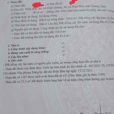 ĐẤT ĐẸP NHẤT ĐIỆN QUANG - GẦN UỶ BAN