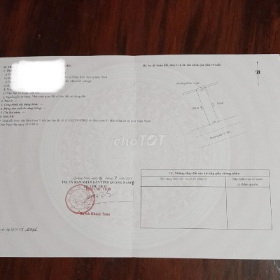 *** 1 Lô Sát Ngay Ngã Tư - Giá Chưa Từng Có - Phố Chợ Điện Ngọc