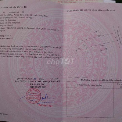 Chính chủ, Điện Phong 5*20 đất ở hoàn toàn