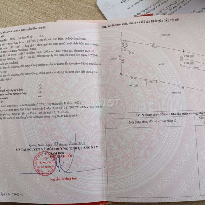 Cần bán lô đất thổ cư view cận dụ lịch đẹp