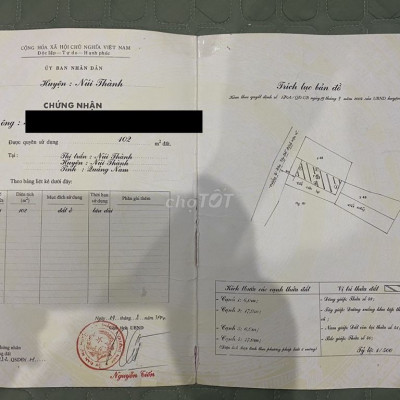 Lô đất Thị Trấn Núi Thành