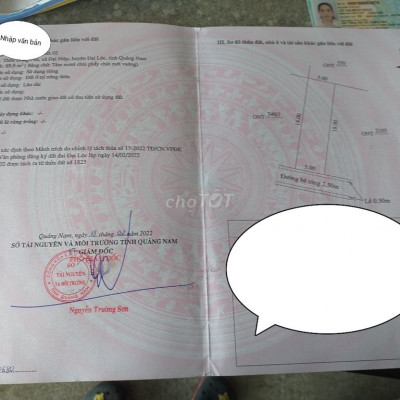 Bán lô đất Tâm huyết gần ngay ngã 3 đại hiệp, đường ô tô thông.