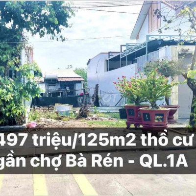 cần bán lô đất gần chợ Bà Rén giá chỉ 497 triệu