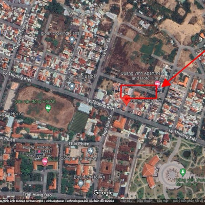 nhà full gỗ diện tích 950m2  2 mặt tiền đường Lý Nam Đế phố cổ Hội An