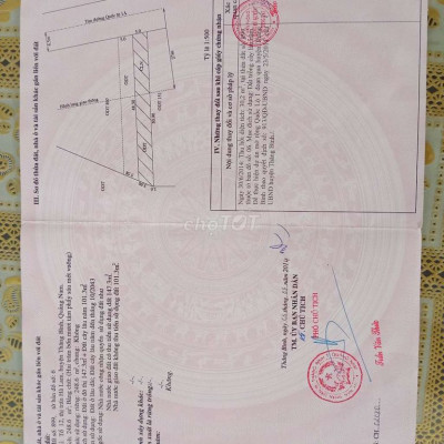 Sổ hồng mặt tiền qlo 1a tt hà lam thăng bình