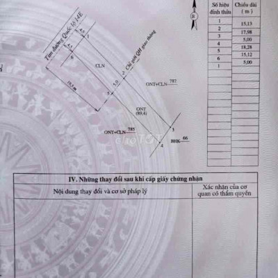 Cần bán đất mặt tiền quốc lộ 14e gần chợ bình quý
