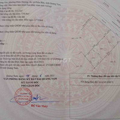 Bán lô đất khối phố QUẢNG GIA, ĐIỆN BÀN