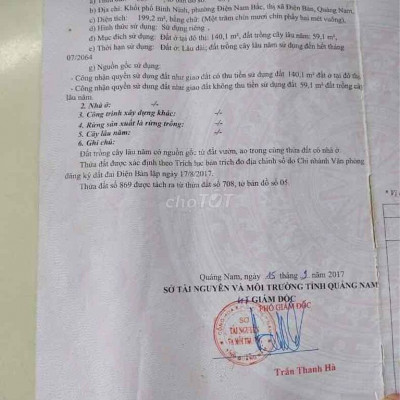 Bán Đất Ở Điện Nam Bắc 5x42m bê tông 3m ô tô Giá tốt 990 Triệu