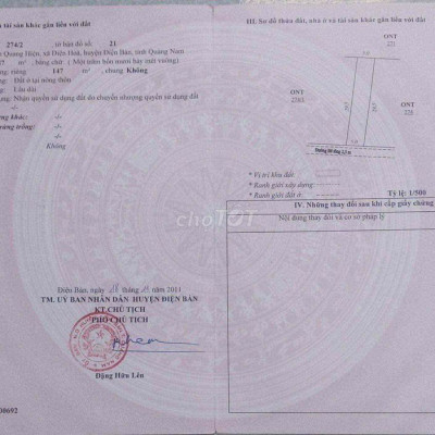 Đất Điện Hoà 147m2 đường võ như hưng