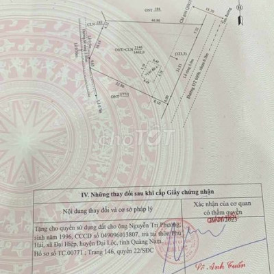 💥💥CẦN BÁN NHANH LÔ ĐẤT MẶT TIỀN NGAY NGÃ BA ĐẠI HIỆP💥💥