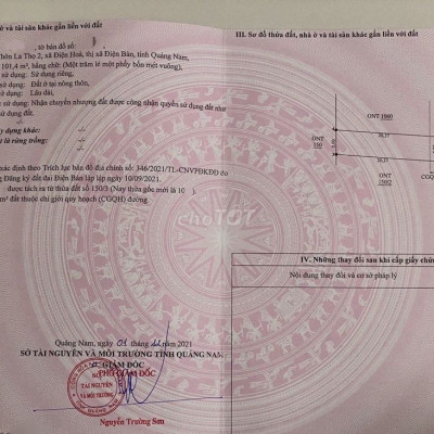 101m2 đất Điện Bàn giá rẻ 04/2024, cách ĐN 6km, đường 5m5, sổ đỏ sẵn