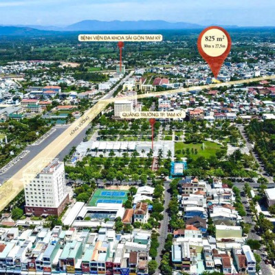 TP Tam Kỳ - Đất Vàng Mặt Tiền Đường Hùng Vương - 3 Lô Liền Kề Full Thổ