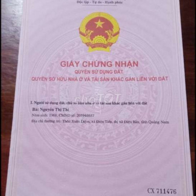 Bán đất mặt tiền xuân diệm