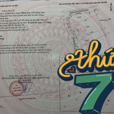 Đất Vườn Thăng Bình 530m2 có 234m2 Đất Ở