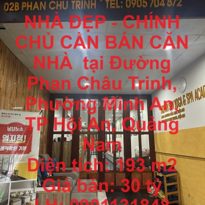 BÁN CĂN NHÀ Đường Phan Châu Trinh,Phường Minh An,TP Hội An,Quảng Nam