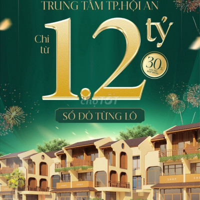 Chỉ 1,2 tỷ sỡ hữu đất nền villa ngay trung tâm Hội An