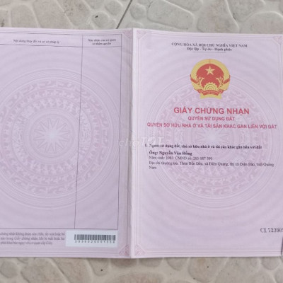 Cần bán đất KHU DÂN CƯ SỐ 1