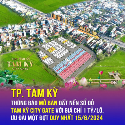 Bán đất Tam Kỳ City Gate ngay QL1A giá chỉ 1tỷ