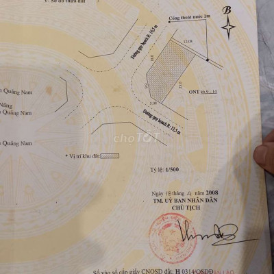 Bán đất lô góc 2 mt khu dân cư mới điện dương gần biển hà my