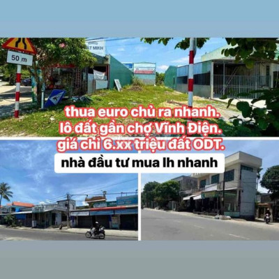 thua độ Euro ông chú bán gấp lô đất gần chợ Vĩnh Điện