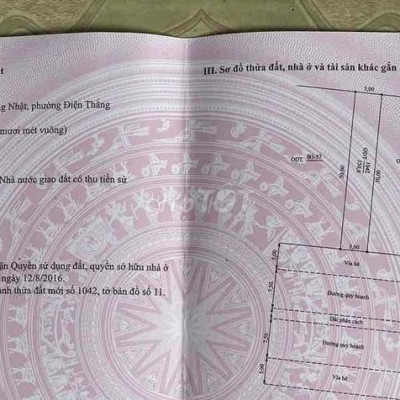 Chính chủ cần bán lô đất đường Trần Phú Điện Bàn giá rẻ