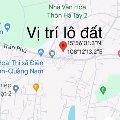 Bán đất Hà Tây 2 đường ô tô 105m2 cách đường 33 Trần Phú 20m giá rẻ