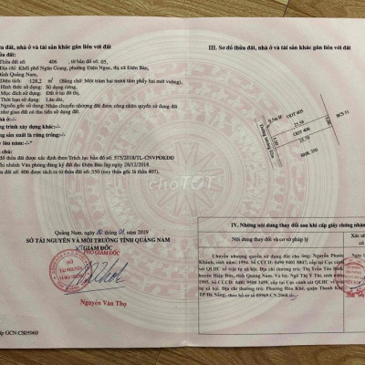 Chào bán bê tông Ngân Giang Điện Ngọc, Dtich: 5x25, bê tông rộng