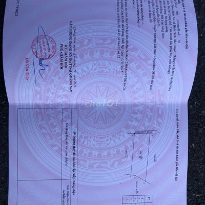 Đất thổ cư 100%, diện tích 86,7m2 (sổ hồng đầy đủ)