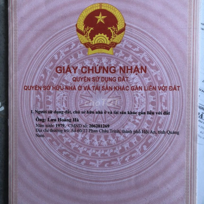 CẦN BÁN ĐẤT 2 MẶT TIỀN CẨM THANH - HỘI AN