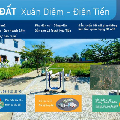Đất sổ đỏ 110m2 Thôn Xuân Diệm - Điện Tiến