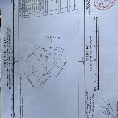 Bán lô đất Trục Chính DH4 Hương An Chợ Bà lô đất 3 mặt tiền đường
