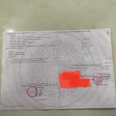 Đất thổ cư 100m2 2 mặt tiền