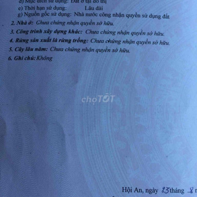 Đất Villa gần sông gần làng gốm ngay đường vào phố cổ