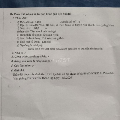 Bán đất ngay trong chợ bà Bầu Tam Xuân 2, Núi Thành