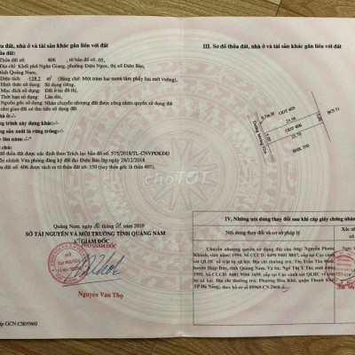 Chính chủ bán bê tông Ngân Giang Điện Ngọc Dtich: 5x25, bê tông rộng,