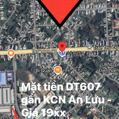 MẶT TIỀN DT607 GẦN KCN AN LƯU GIÁ 19xx