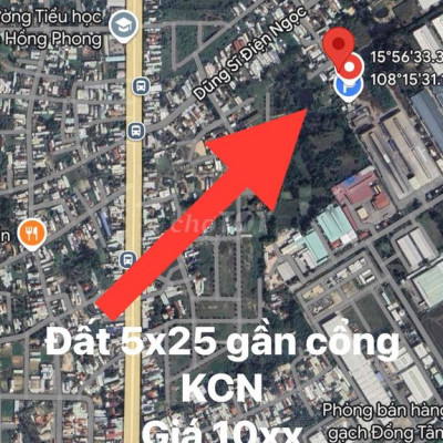 ĐẤT ĐIỆN NGỌC GẦN KCN