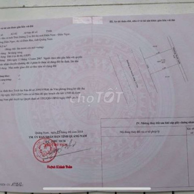 Chính chủ cần bán gấp lô đất khu dân cư mới thái dương 2