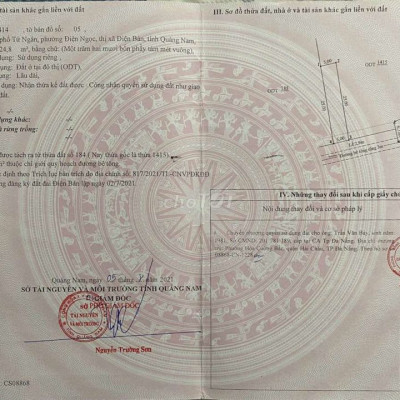 Lô đất đẹp, hướng Đông Nam. Mặt tiền Nguyễn Sinh Sắc