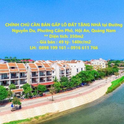 BÁN ĐẤT TẶNG NHÀ tại Đường Nguyễn Du, Phường Cẩm Phô, Hội An,Quảng Nam