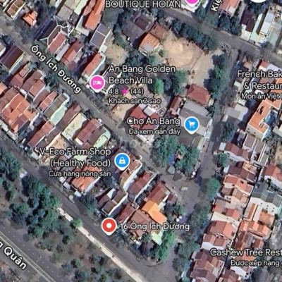 Đất thổ cư Hội An, sổ đỏ DT200m2 Ông Ích Đường P.Cẩm An TP Hội An