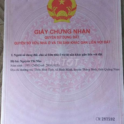 Bán nhanh đất thổ cư 9×21