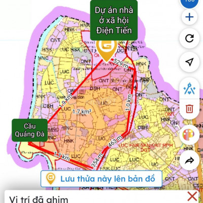 Đất điện tiến cách cầu Quảng Đà hơn 1 km