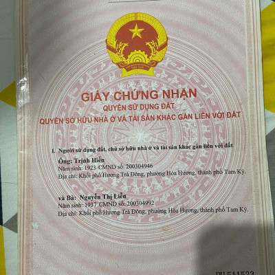 cần bán nhà chính chủ khu cực hoà hương tam kỳ