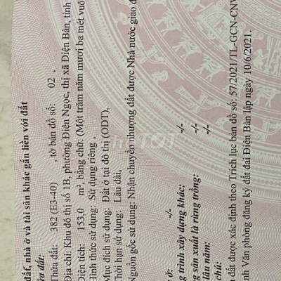 Chào bán lô đất 153m2 đối diện cv cạnh FPT giá rẽ chỉ 3.2 tỷ